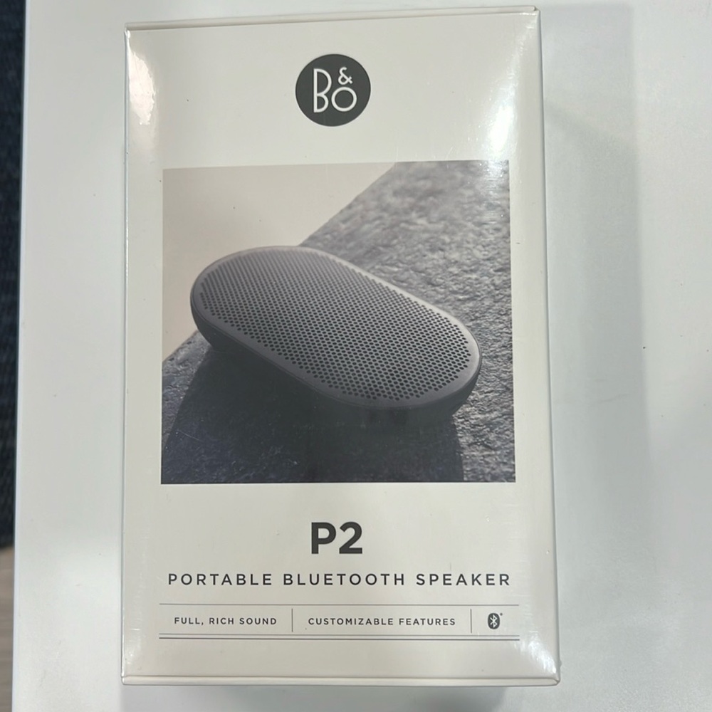 B&O. Bang & Oulfsen P2 portable bluetooth speaker